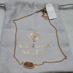 Kendra Scott Elisa rosegold drusy necklace 🆕️